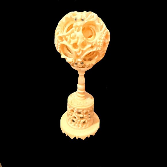 5-Layer Dragon Puzzle Ball Antique